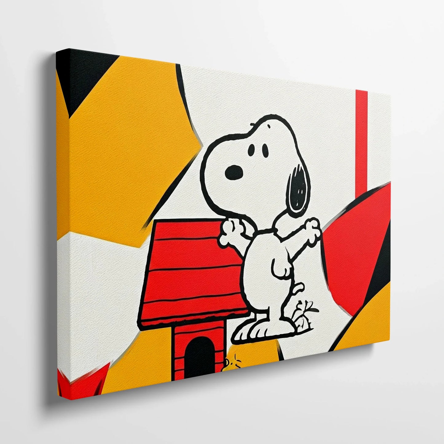 Tablou Modern - Snoopy Geometric Colorat - vedere din lateral