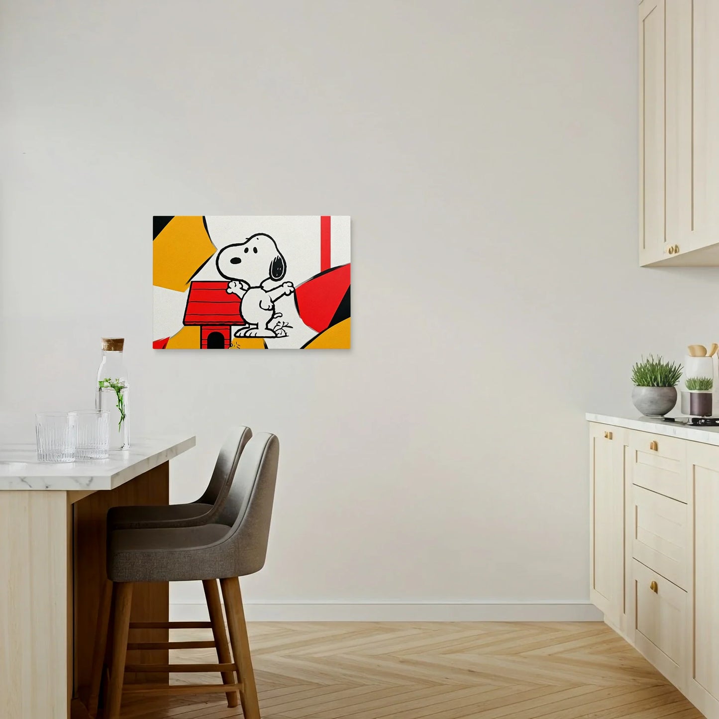 Tablou Modern - Snoopy Geometric Colorat - vedere bucatarie