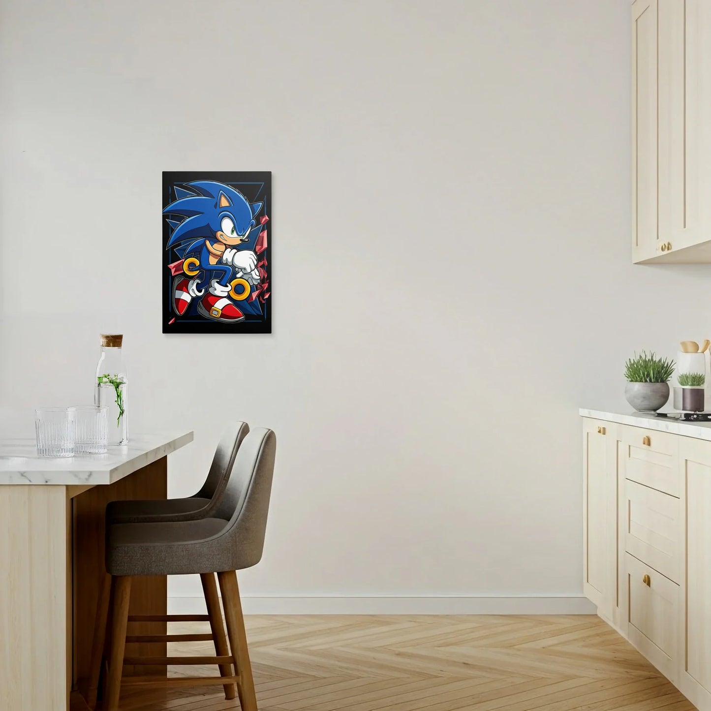 Tablou Modern - Portret Geometric Sonic - vedere bucatarie