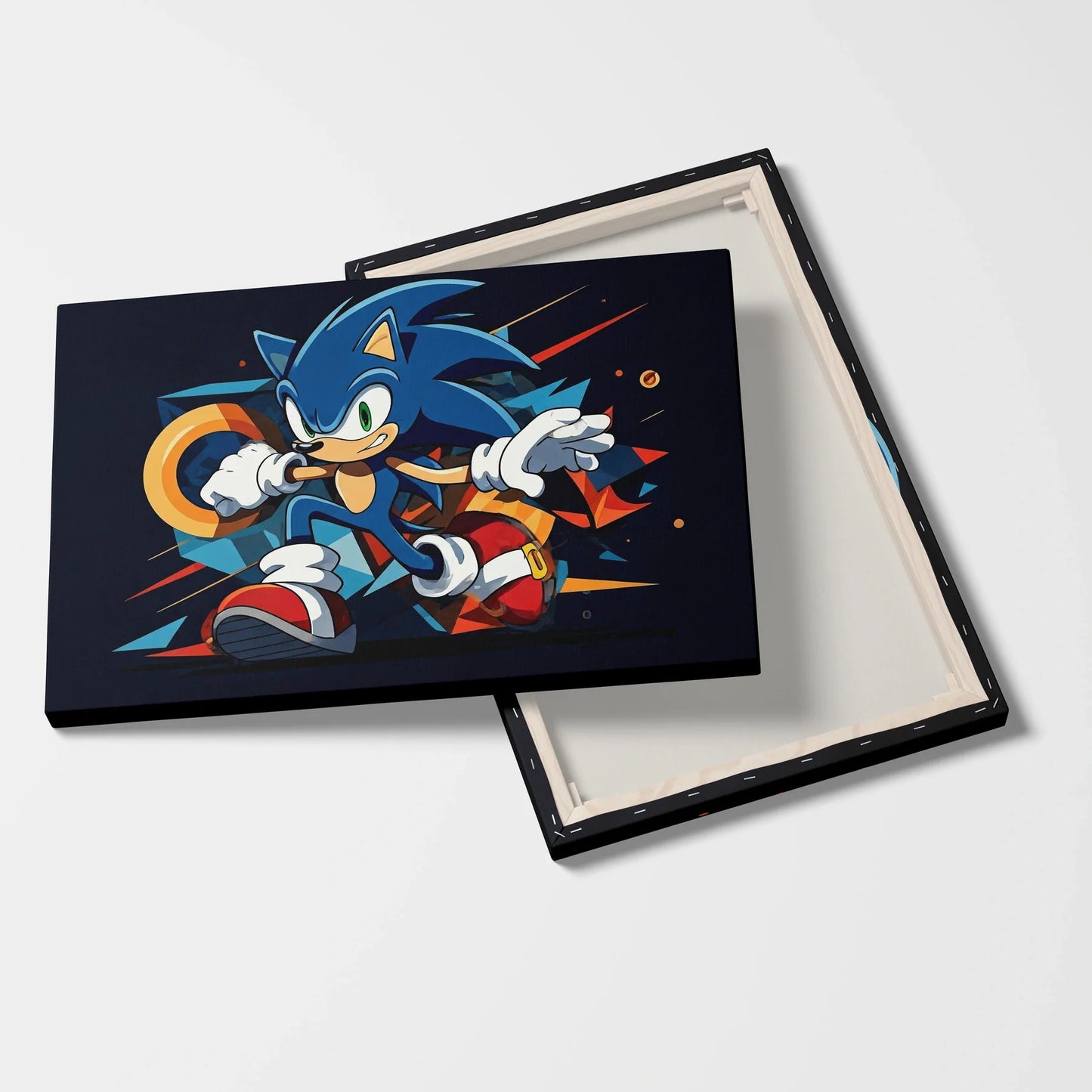 Tablou Modern - Portret Geometric Sonic 2 - vedere fata verso