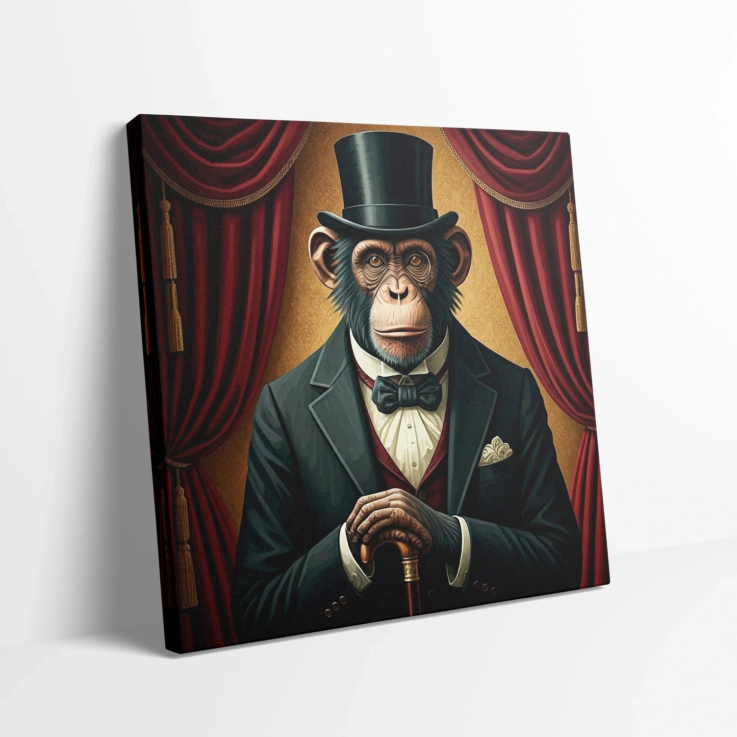 Tablou Modern - Portret de Maimuță Aristocratică - vedere din lateral