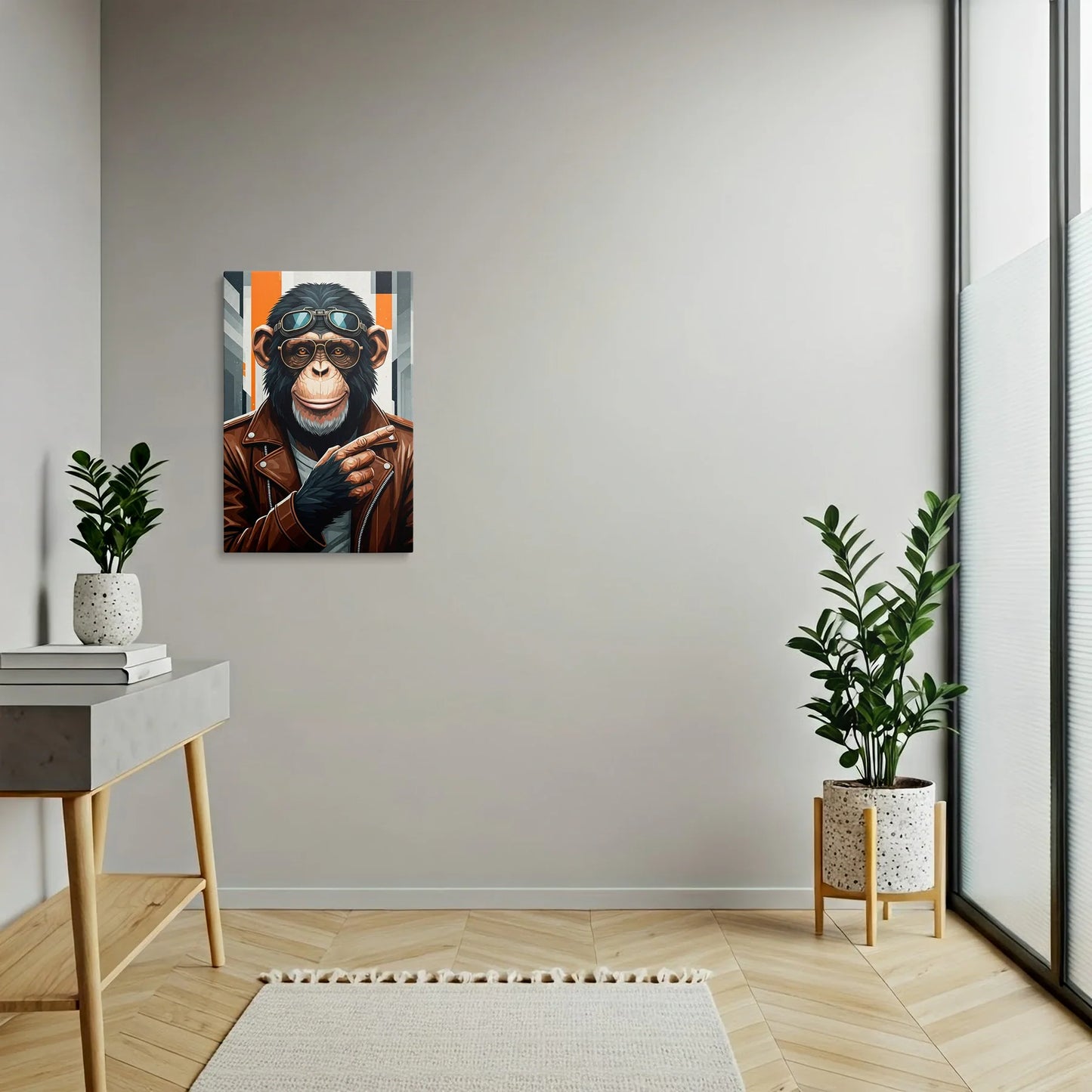 Tablou Modern - Portret Geometric de Maimuță 2 - vedere hol