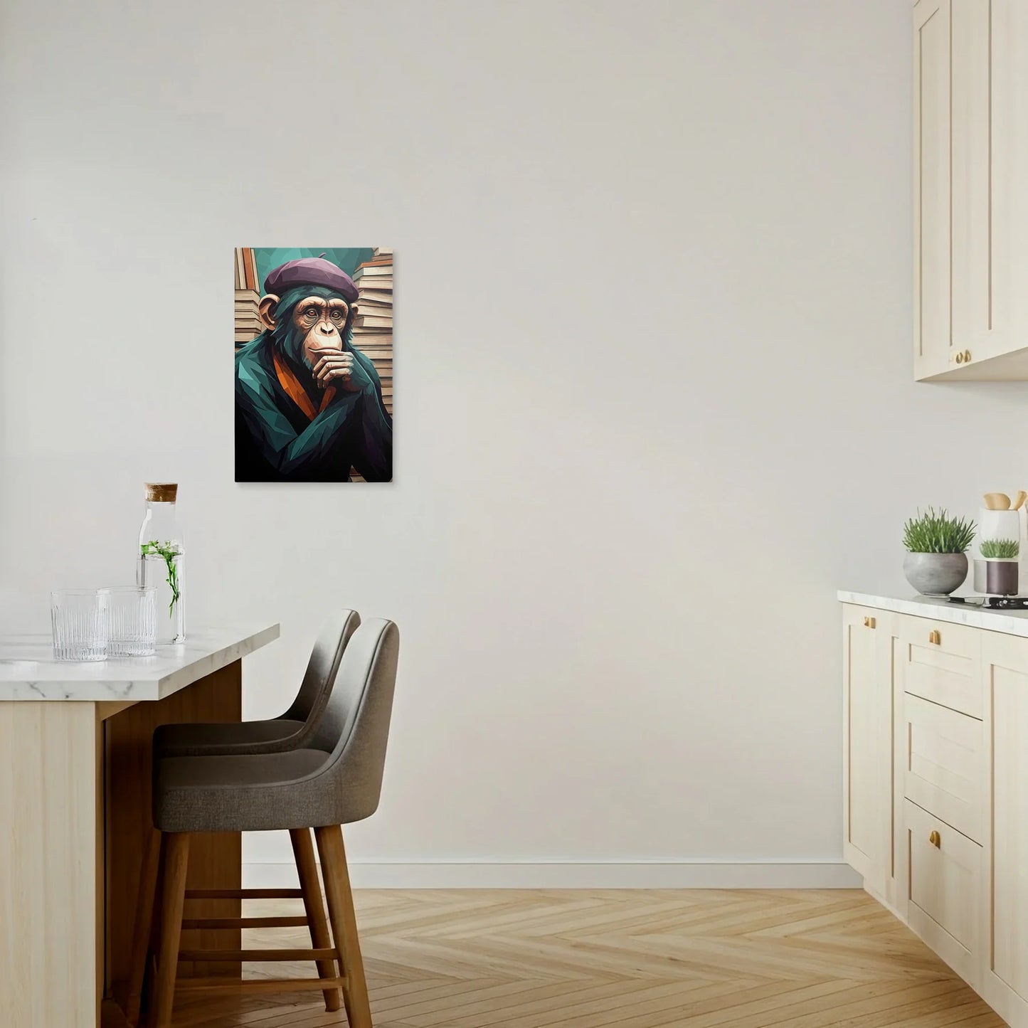 Tablou Modern - Portret Geometric de Maimuță 10 - vedere bucatarie