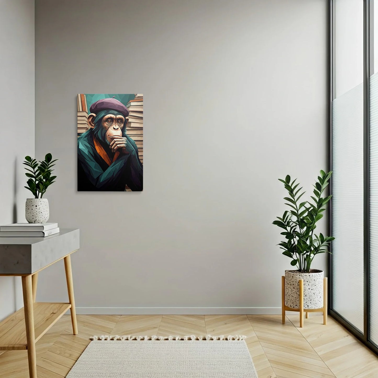 Tablou Modern - Portret Geometric de Maimuță 10 - vedere hol