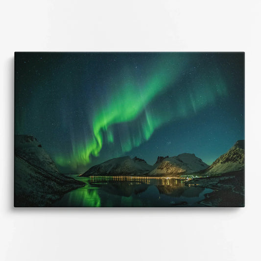 Tablou - Aurora Boreală Magicală Vedere Fata