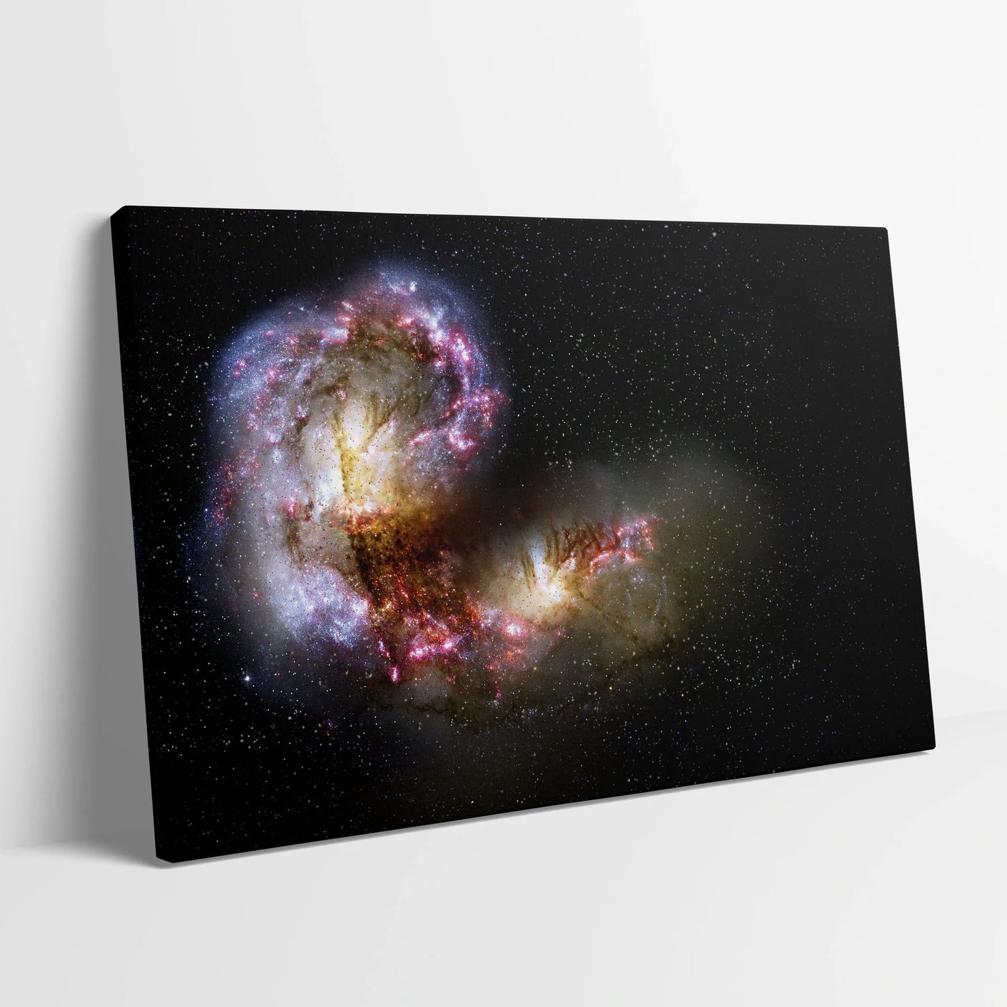 Tablou Peisaje - Galaxii în Universul Infinit - vedere din lateral sprijinit perete