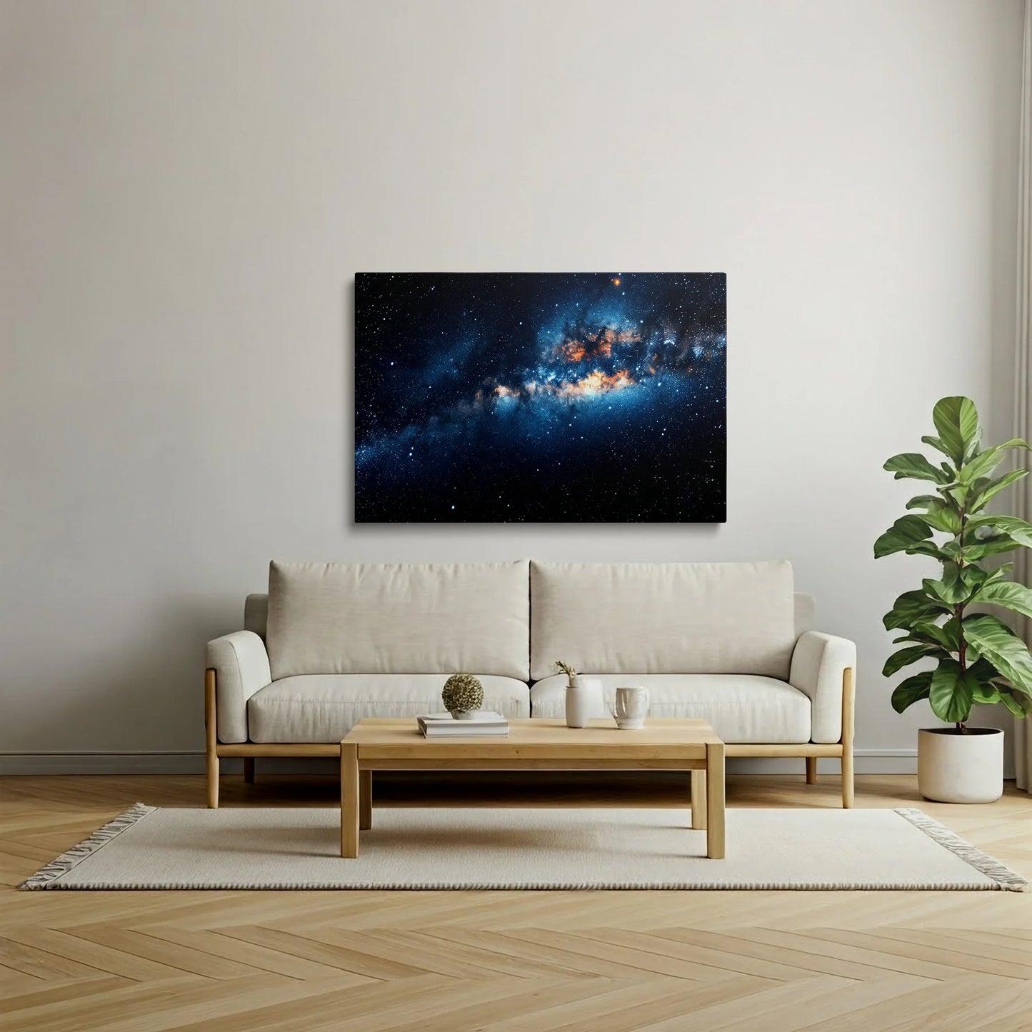 Tablouri Peisaje - Galaxii în Noapte - vedere living