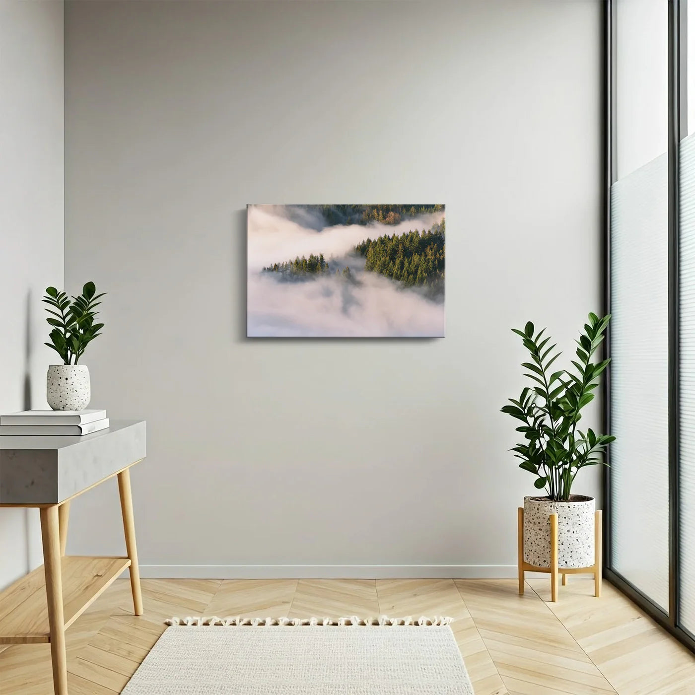 Tablou - Peisaj de Munte Acoperit cu Ceată Vedere Hol