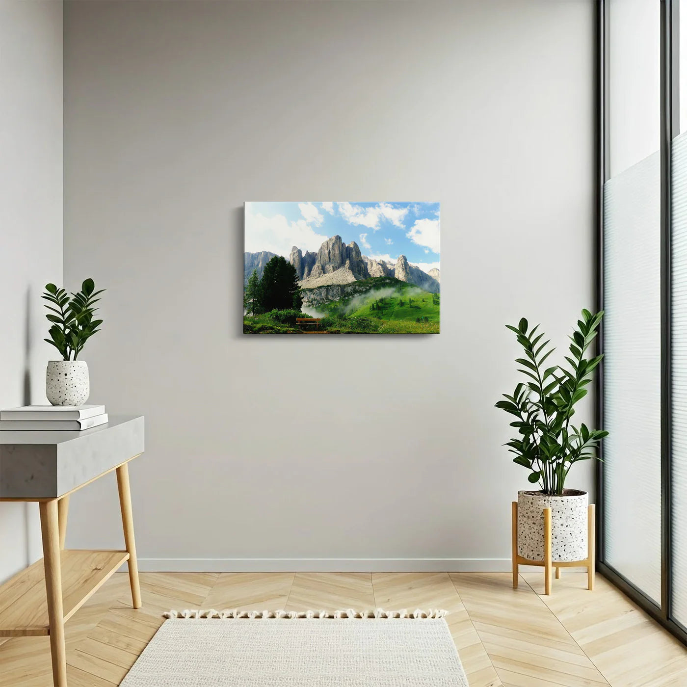 Tablou - Varfuri de munte impozante Vedere Hol