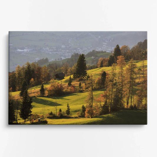 Tablou - Peisaj Idilic Montan Vedere Fata