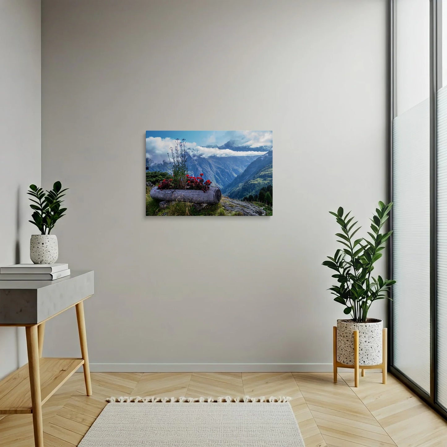 Tablou Peisaje - Flori Împodobite de Munte - vedere hol