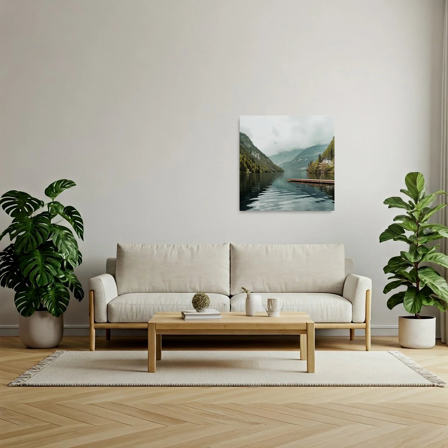Tablou Peisaje - Lac Alpin Serene - vedere living