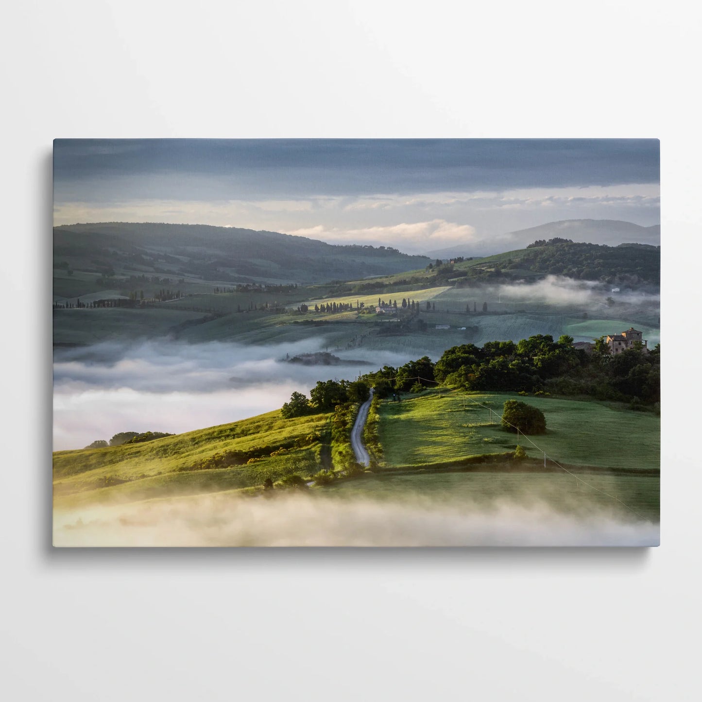 Tablou Peisaje - Peisaj Rural La Răsărit - vedere din fata