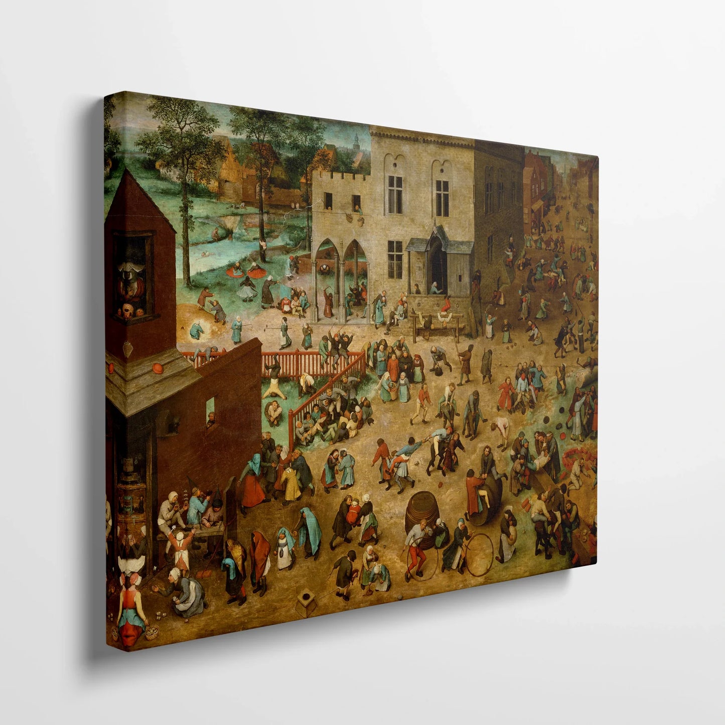 Tablou picturi celebre - Jocuri de copii, P. Bruegel - vedere din lateral