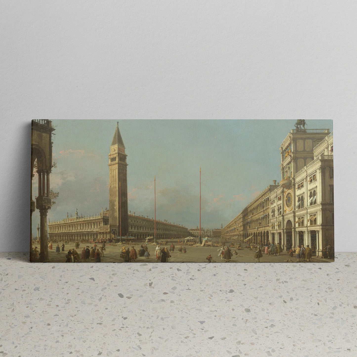 Tablou picturi celebre - Piazza San Marco privire SV, Canaletto - vedere sprijinit perete