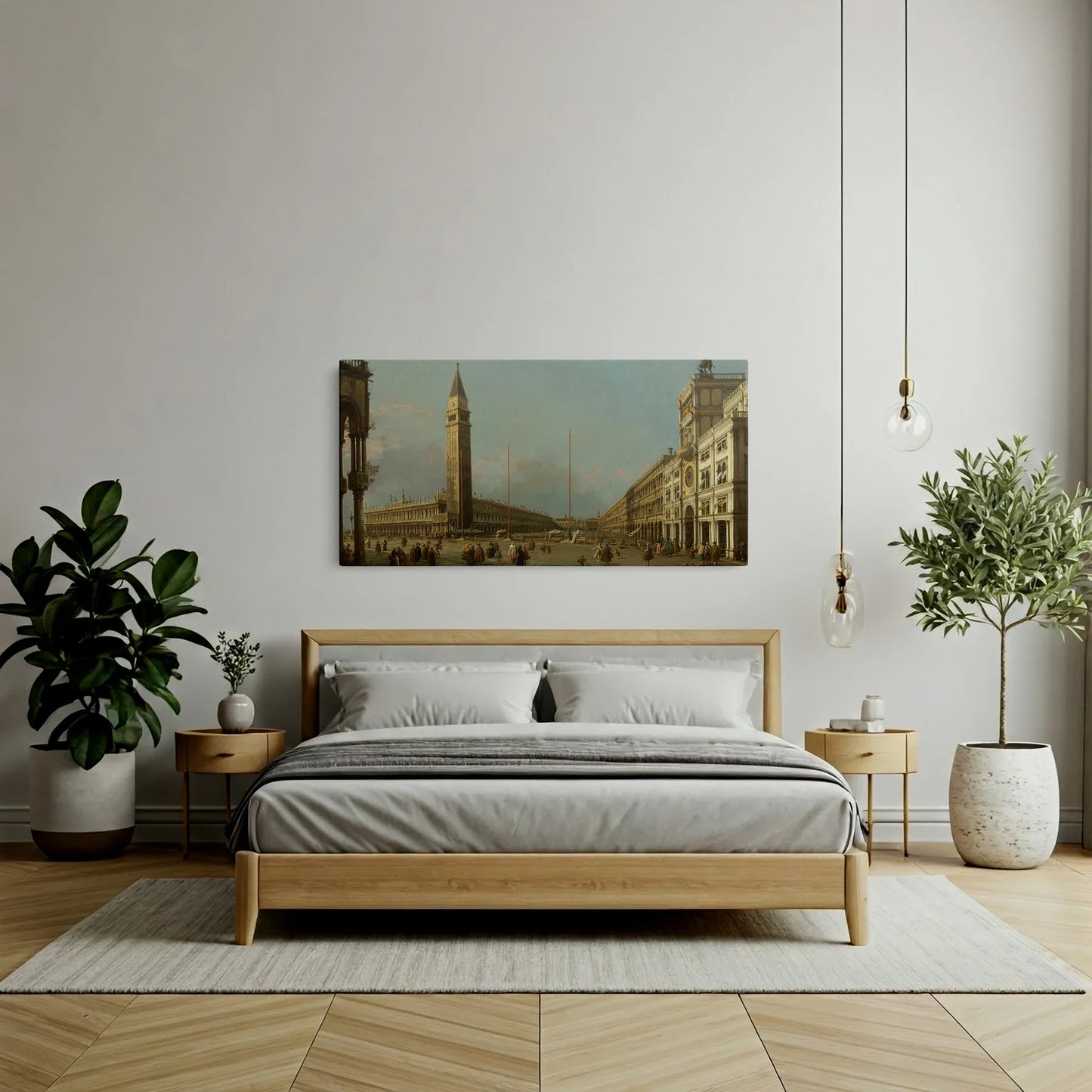 Tablou picturi celebre - Piazza San Marco privire SV, Canaletto - vedere dormitor 1