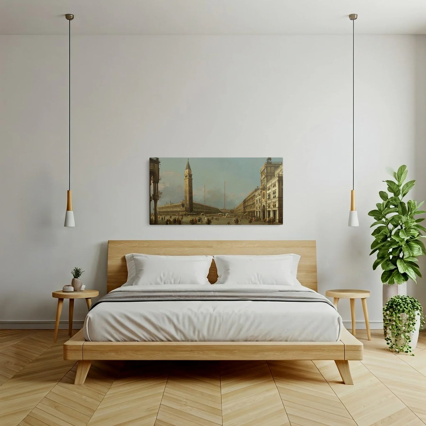 Tablou picturi celebre - Piazza San Marco privire SV, Canaletto - vedere dormitor 2