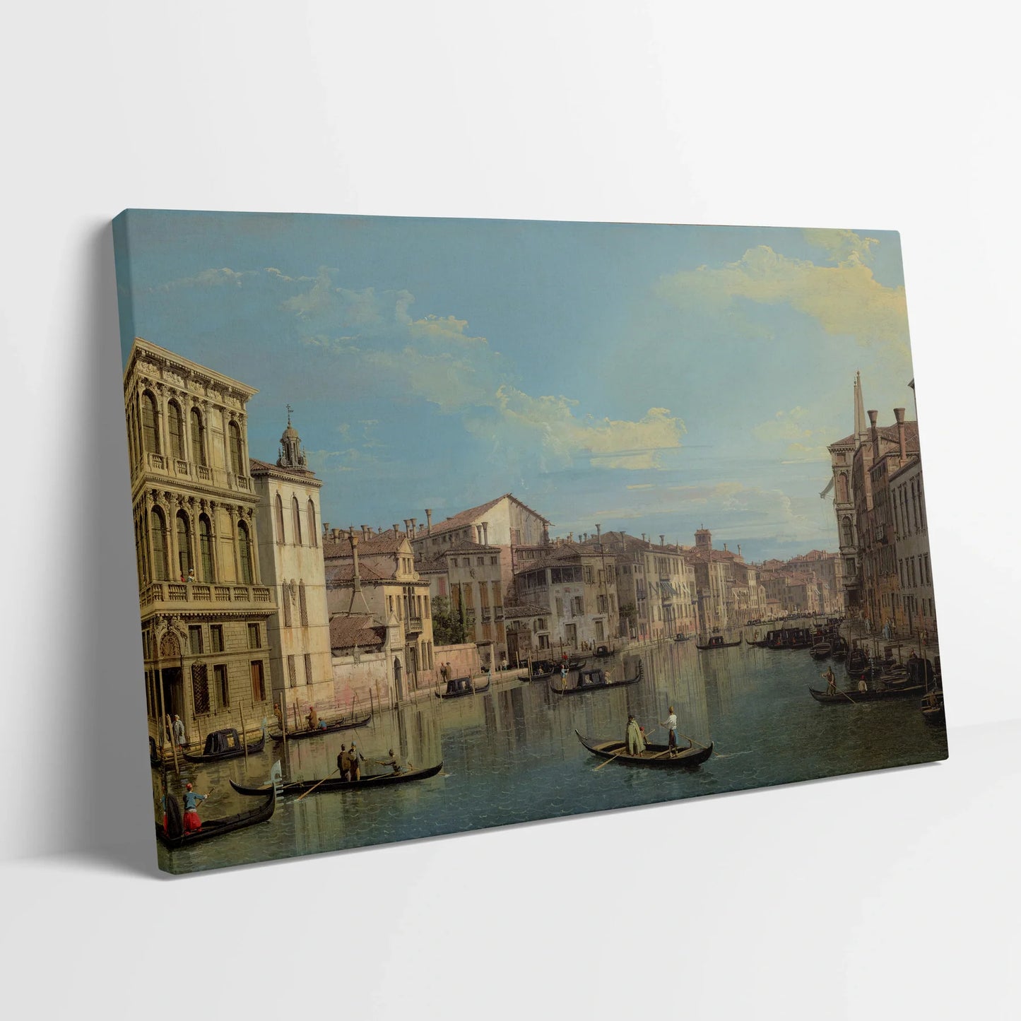 Tablou picturi celebre - Canalul mare din Veneția, Canaletto - vedere din lateral sprijinit perete