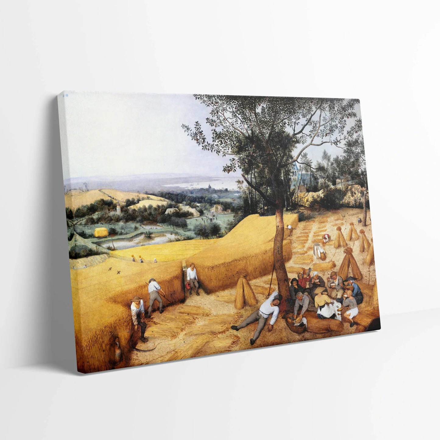 Tablou picturi celebre - Recolta, P. Bruegel - vedere din lateral sprijinit perete