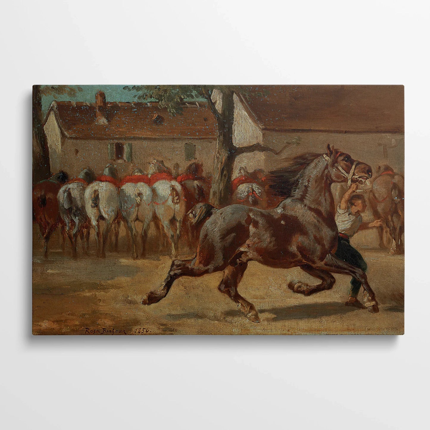 Tablou picturi celebre - Alergând un cal, R. Bonheur - vedere din fata