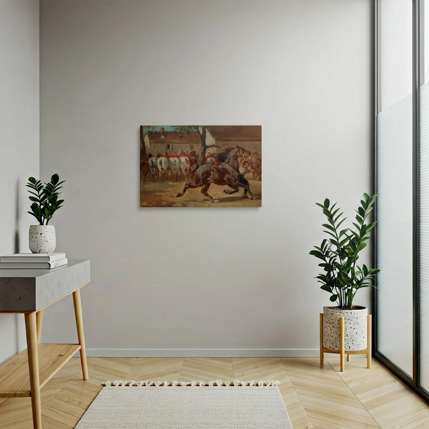 Tablou picturi celebre - Alergând un cal, R. Bonheur - vedere hol