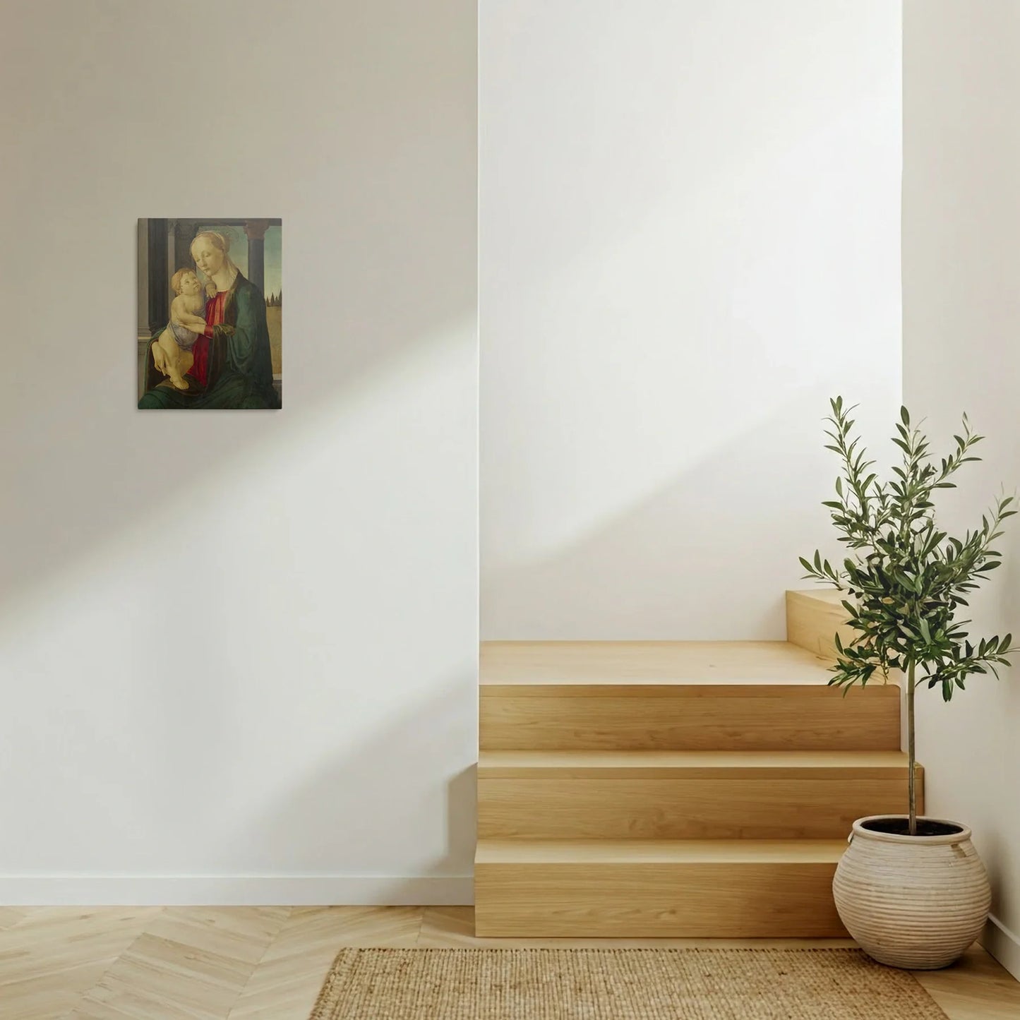Tablou picturi celebre - Madonna și Copilul, Botticelli - vedere hol