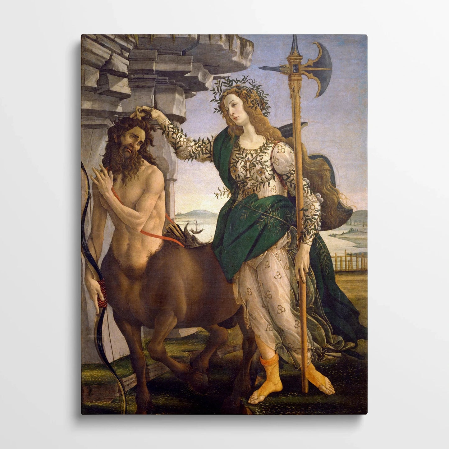 Tablou picturi celebre - Pallas și Centaurul, Botticelli - vedere din fata