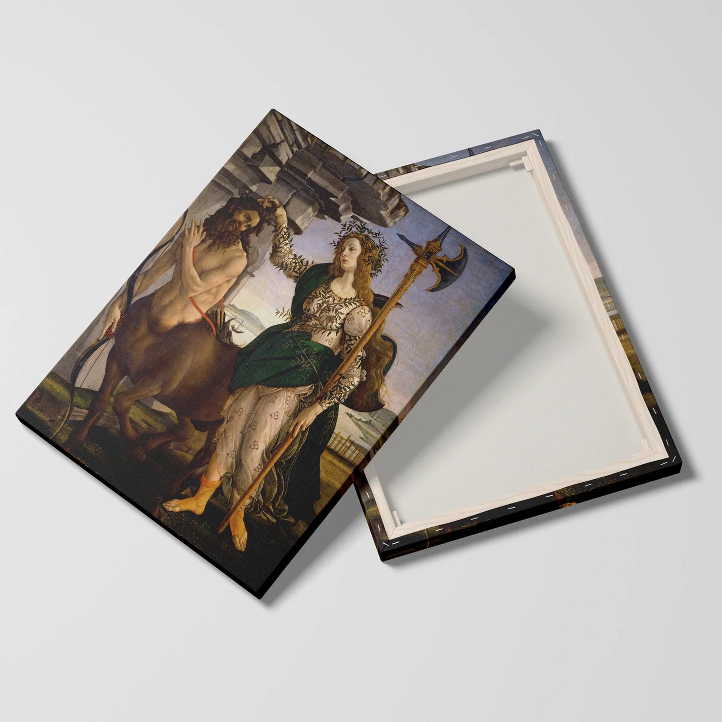 Tablou picturi celebre - Pallas și Centaurul, Botticelli - vedere fata verso
