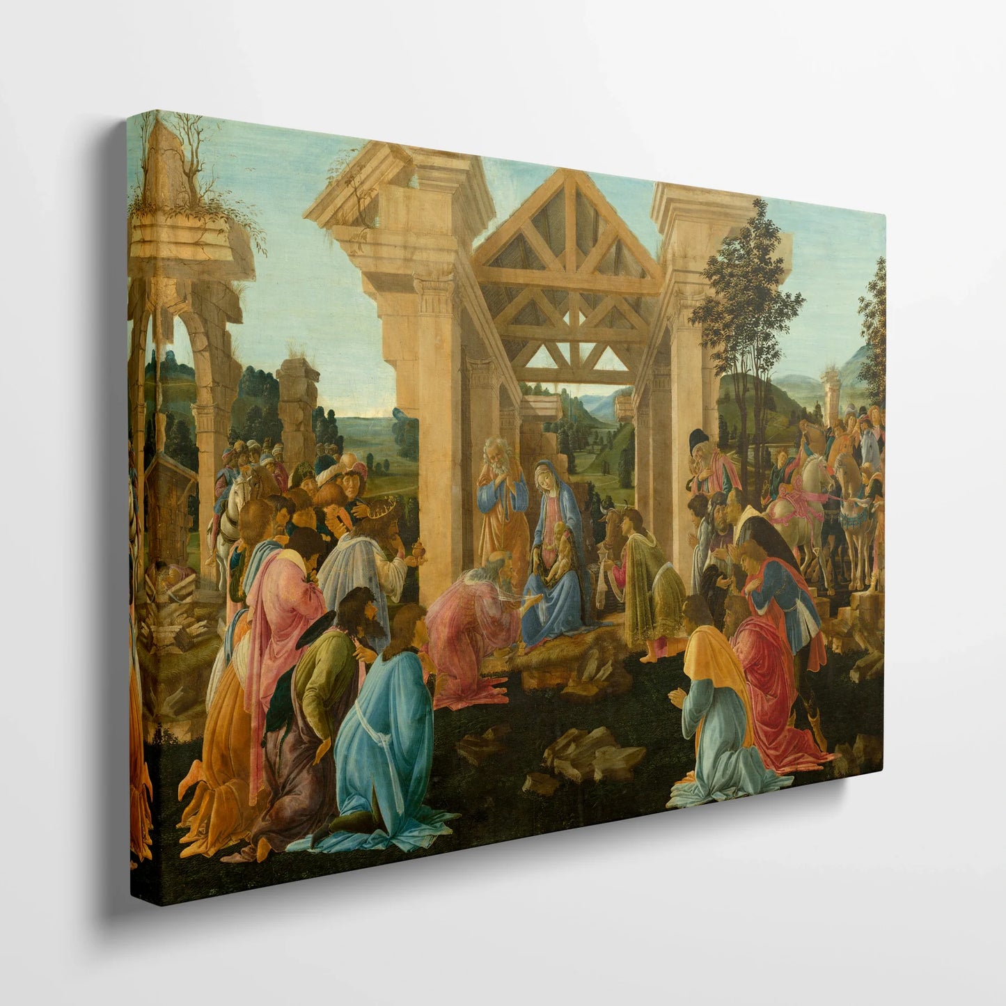 Tablou picturi celebre - Venerarea Magilor, Botticelli - vedere hol