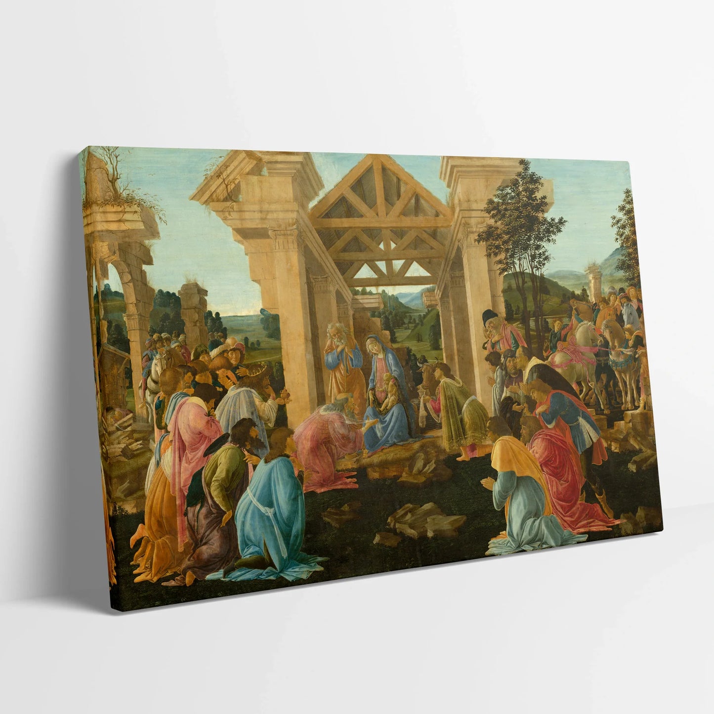 Tablou picturi celebre - Venerarea Magilor, Botticelli - vedere din fata