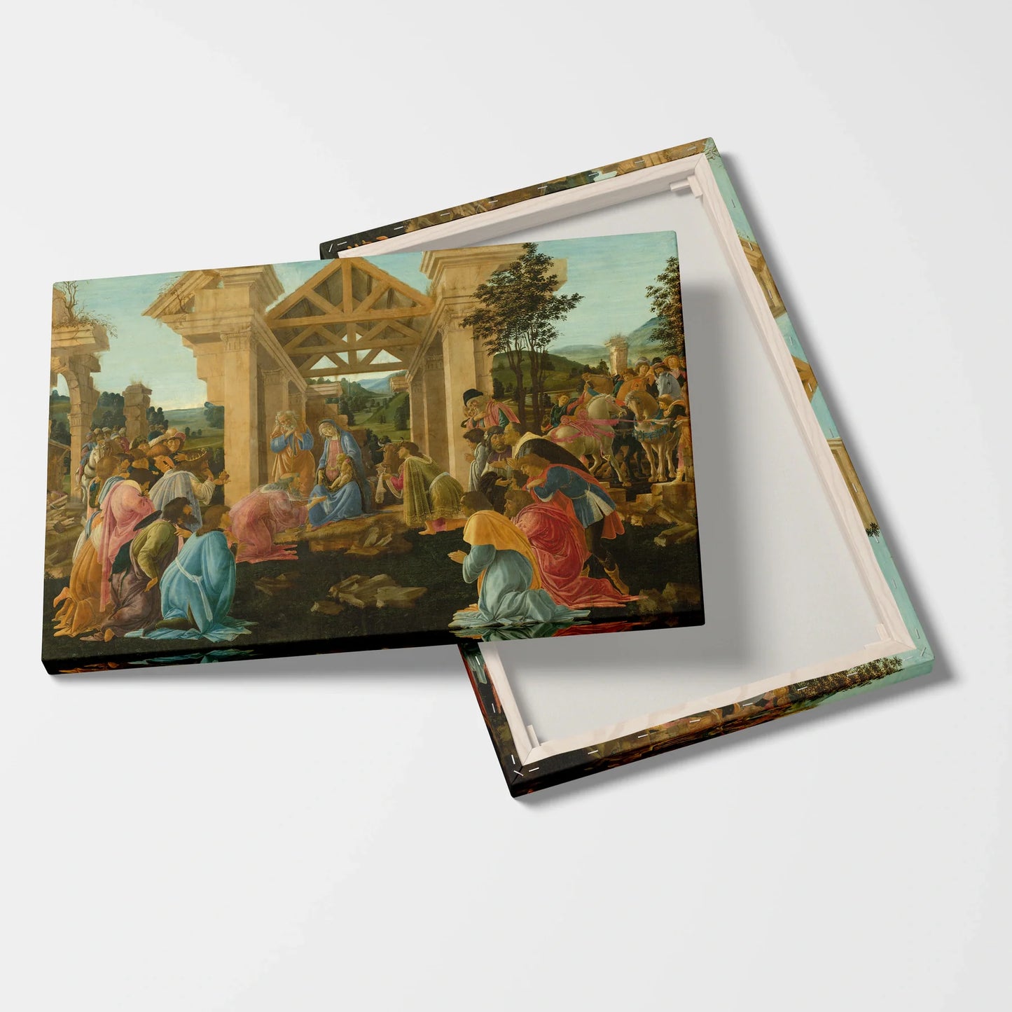 Tablou picturi celebre - Venerarea Magilor, Botticelli - vedere din lateral
