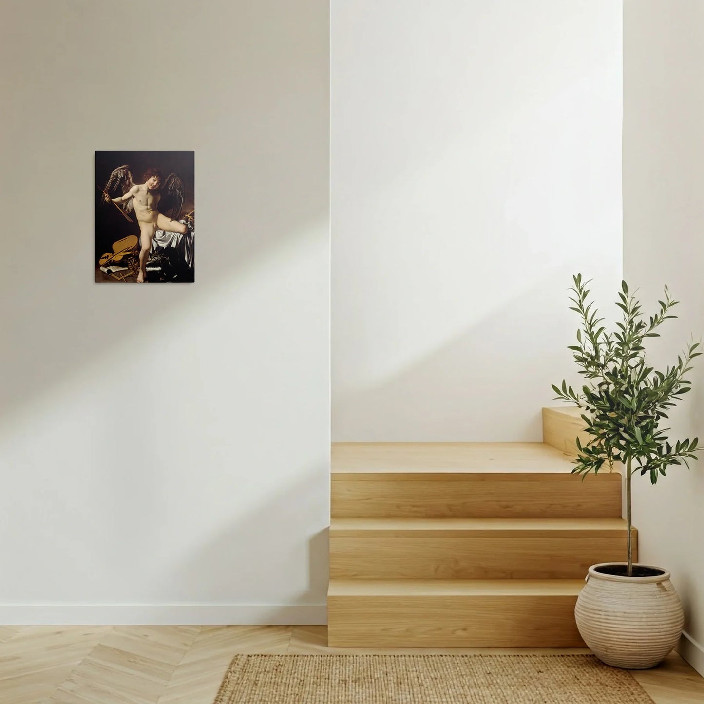 Tablou picturi celebre - Iubirea invinge totul, Caravaggio - vedere hol