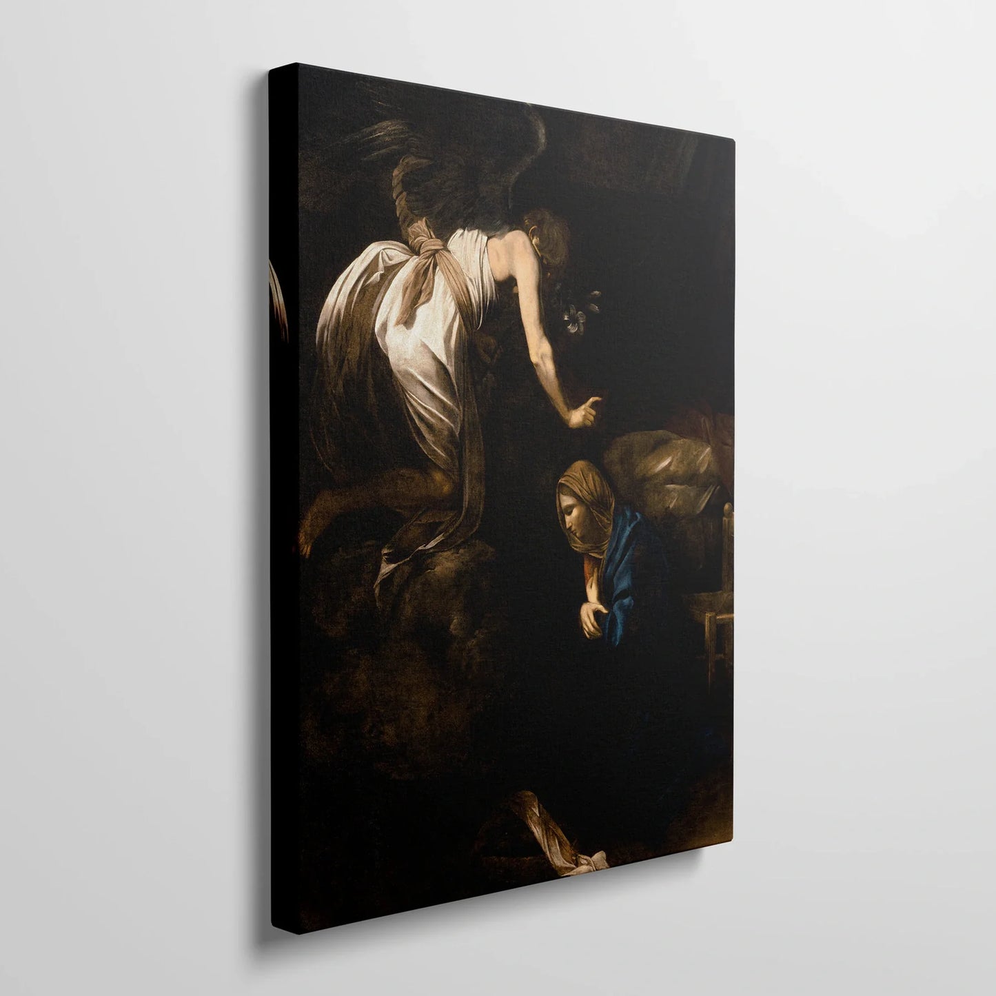 Tablou picturi celebre - Buna Vestire, Caravaggio - vedere din lateral
