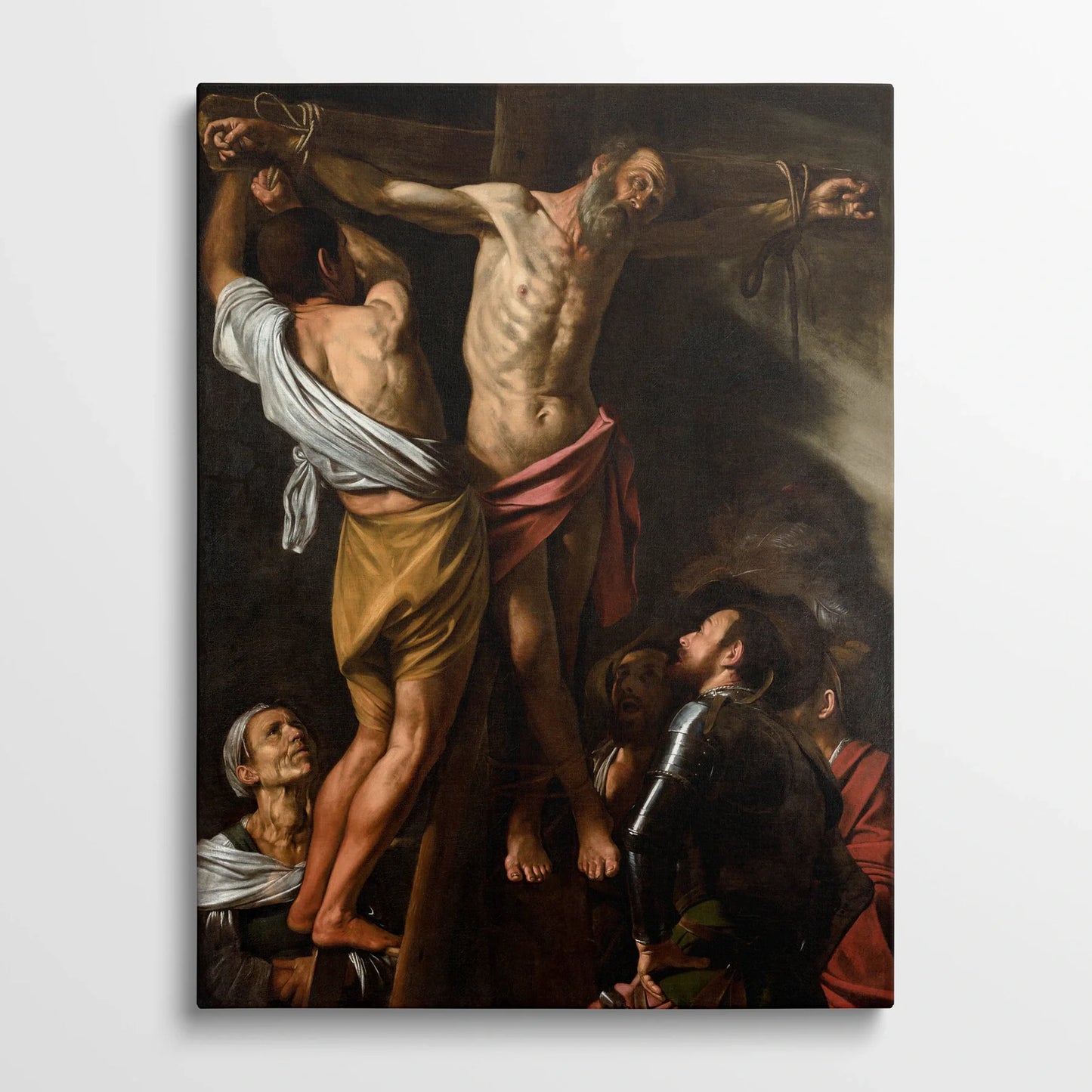 Tablou picturi celebre - Crucificarea Sfântului Andrei, Caravaggio - vedere din fata