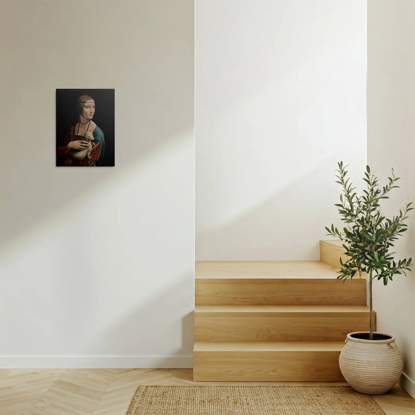 Tablou Picturi - Femeie cu Un Zimbru, Leonardo da Vinci