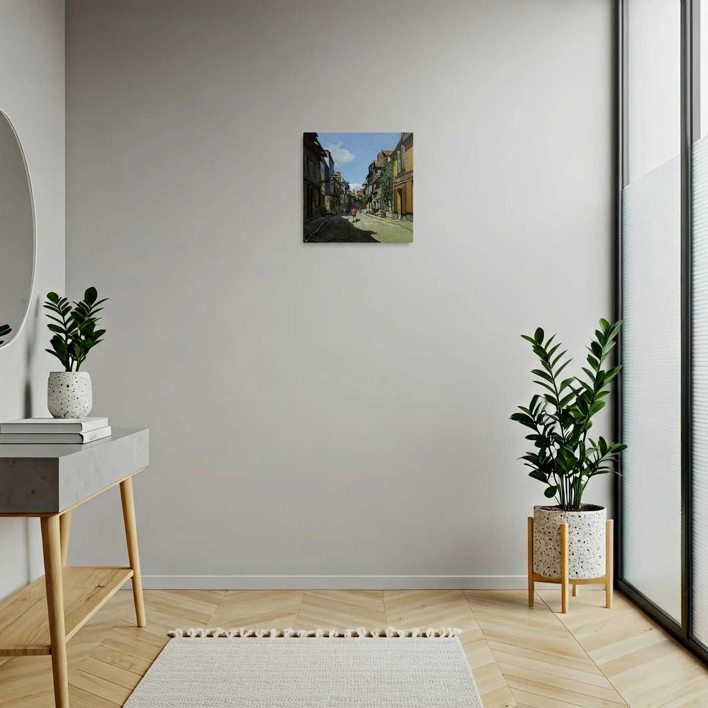 Tablou picturi celebre - Rue de la Bavole, Honfleur, Monet - vedere hol