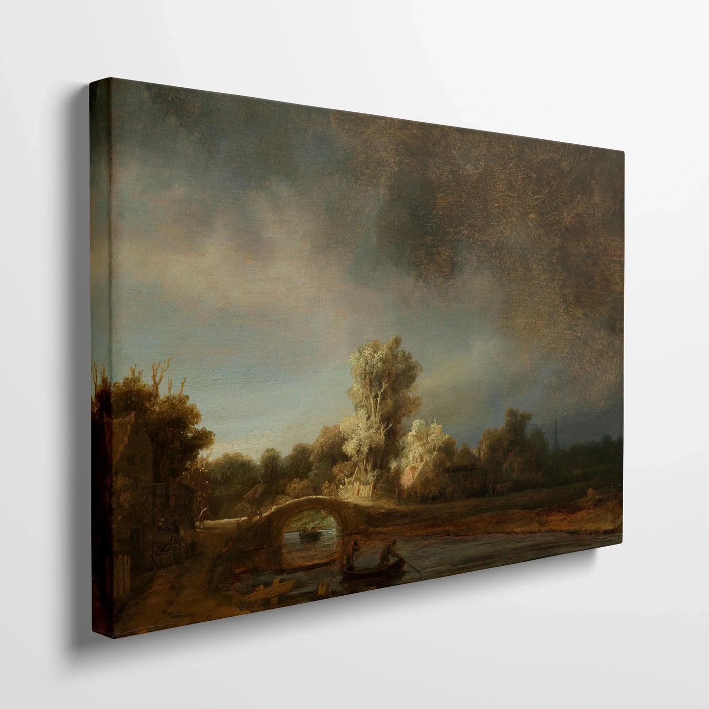 Tablou Picturi - Peisaj cu Un Pod de Piatră, Rembrandt