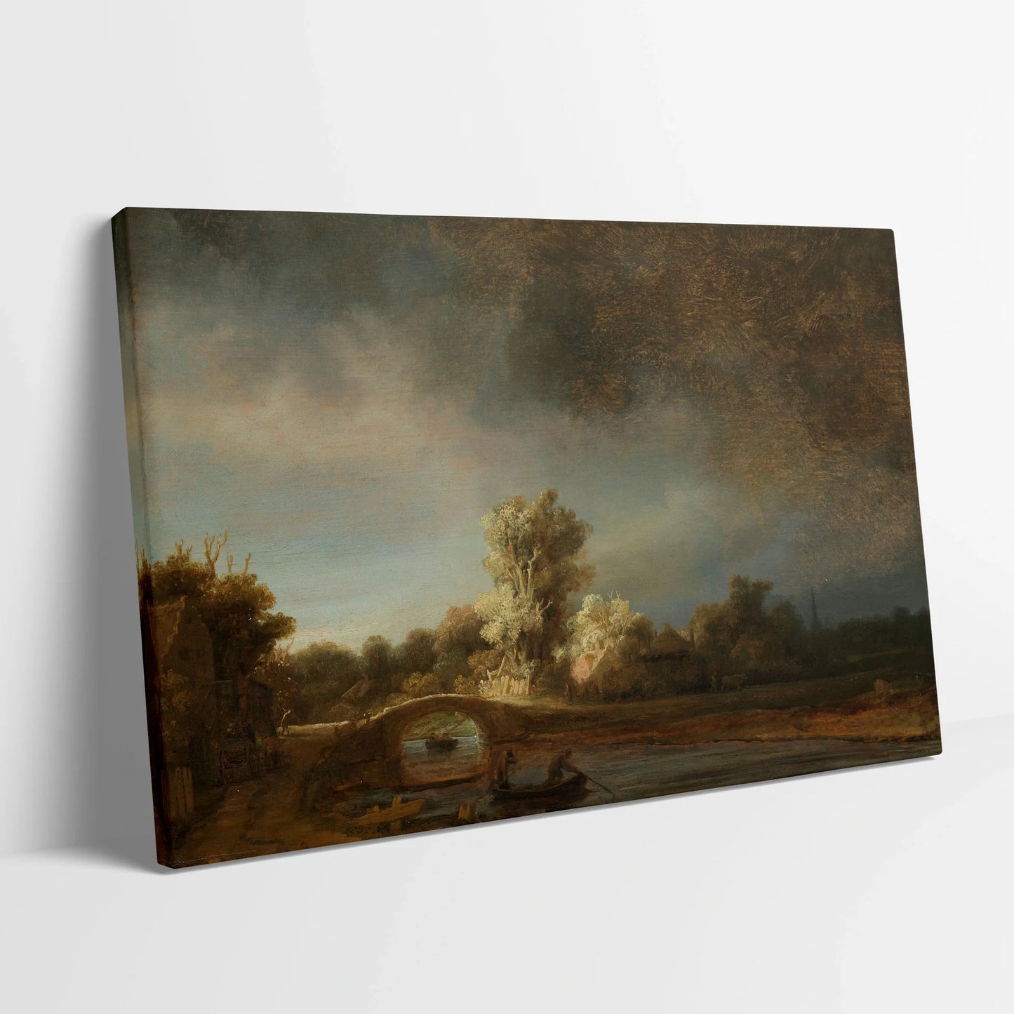 Tablou Picturi - Peisaj cu Un Pod de Piatră, Rembrandt