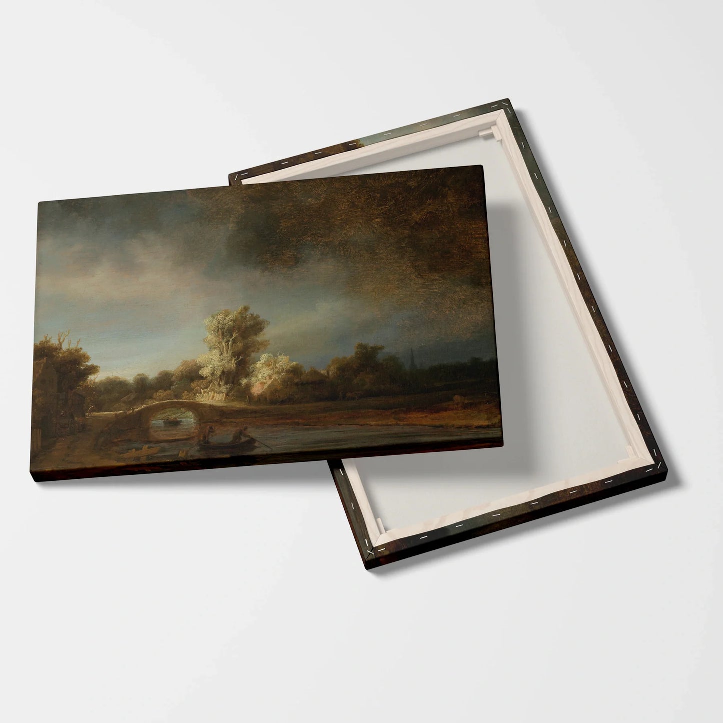 Tablou Picturi - Peisaj cu Un Pod de Piatră, Rembrandt