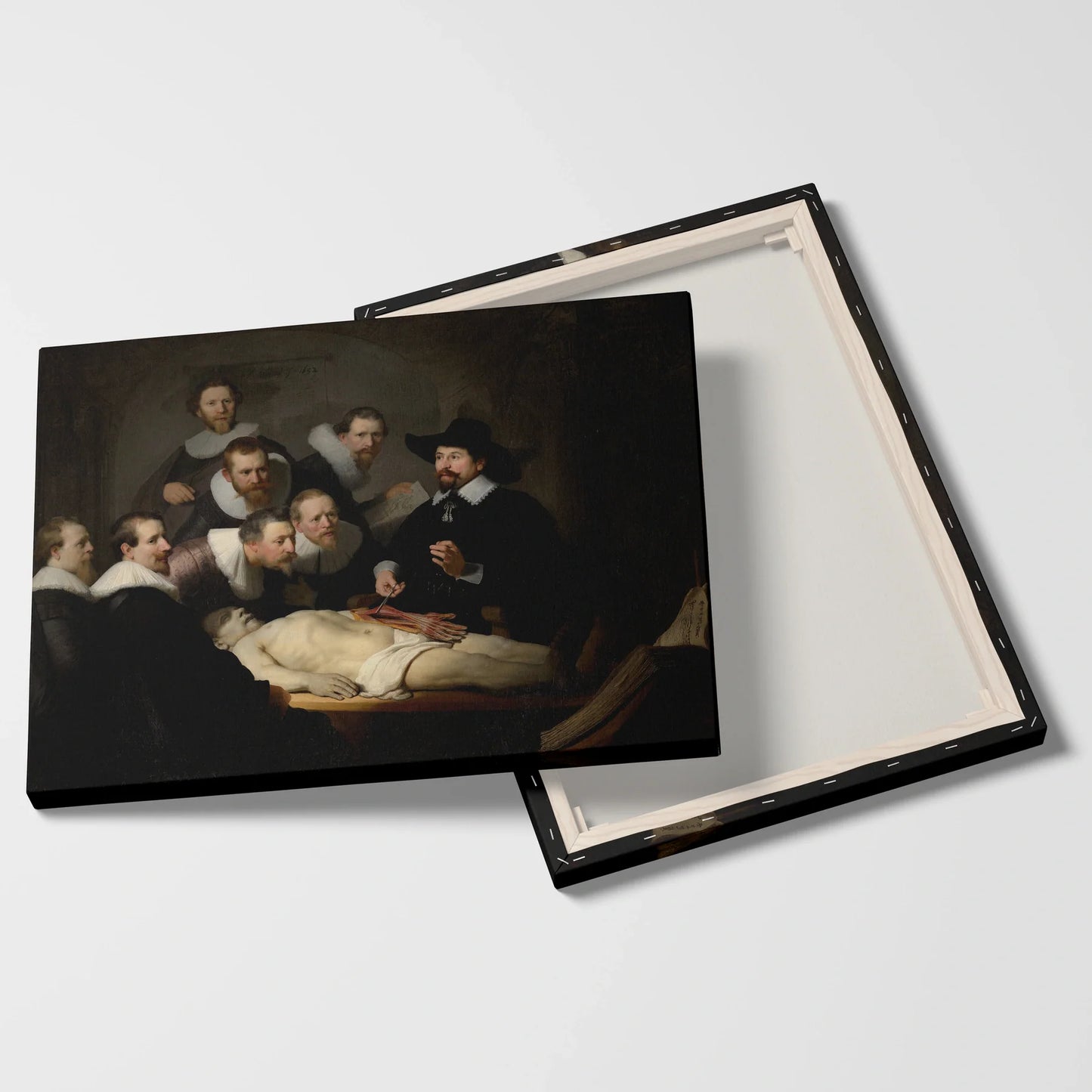Tablou picturi celebre - Lecția de anatomie a Dr. Nicolaes Tulp, Rembrandt - vedere fata verso