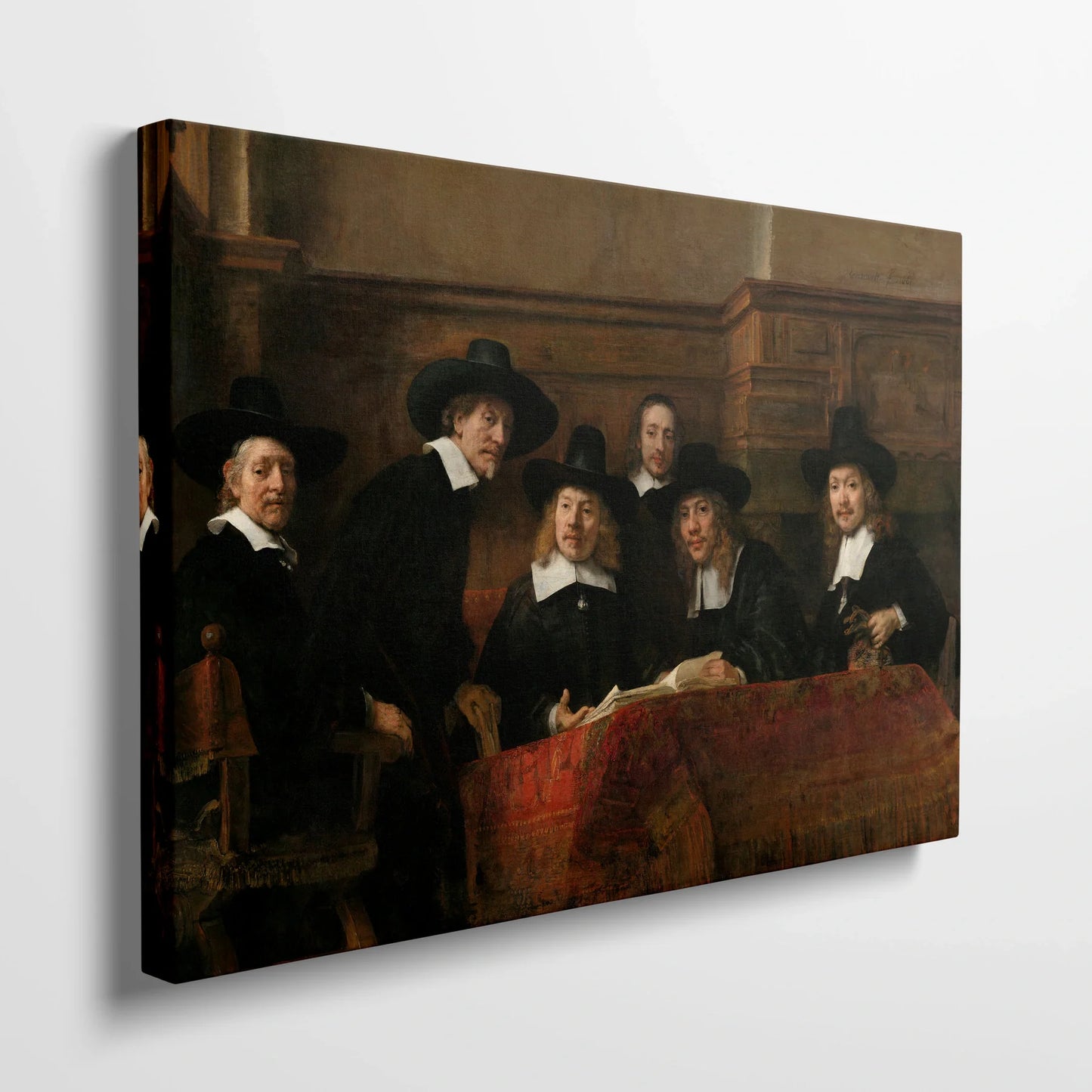 Tablou Picturi - Oficialii de Probă Ai Breslei Țesătorilor Din Amsterdam, Rembrandt