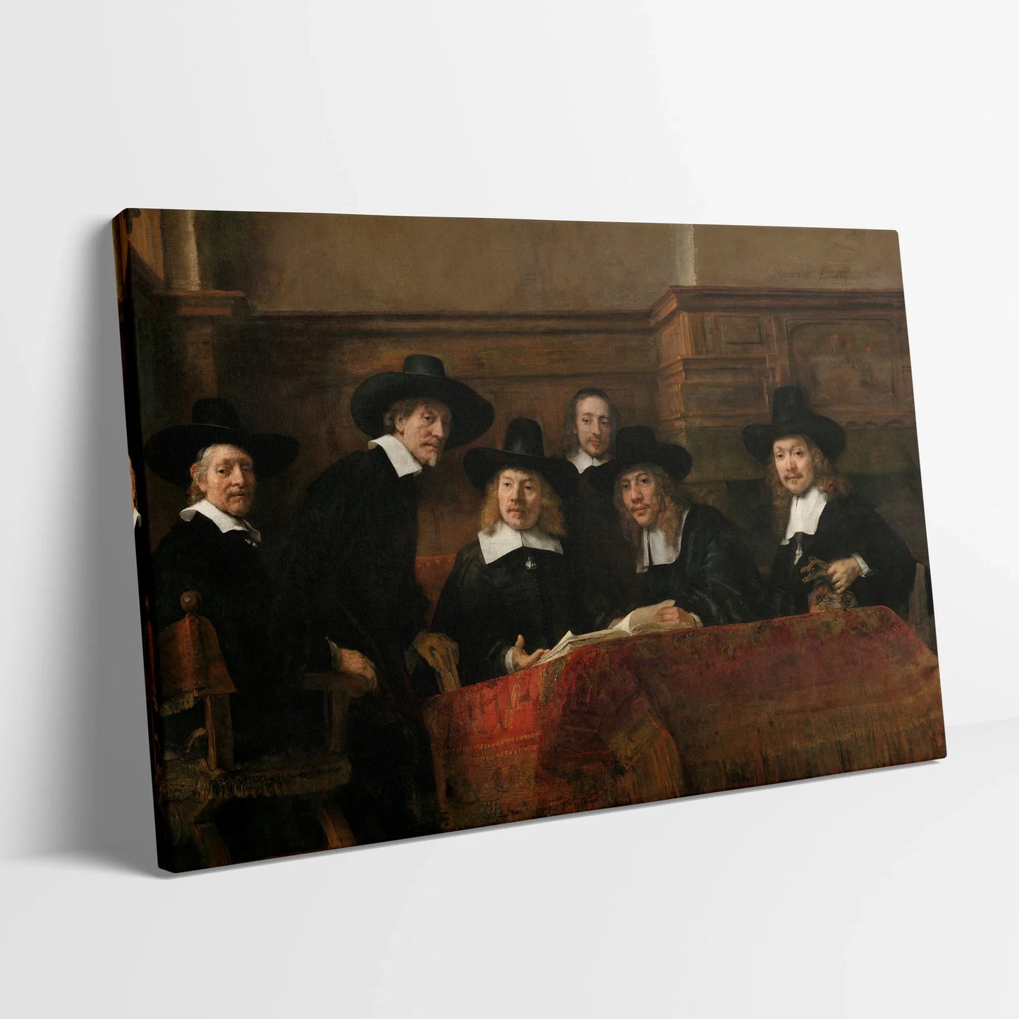 Tablou Picturi - Oficialii de Probă Ai Breslei Țesătorilor Din Amsterdam, Rembrandt