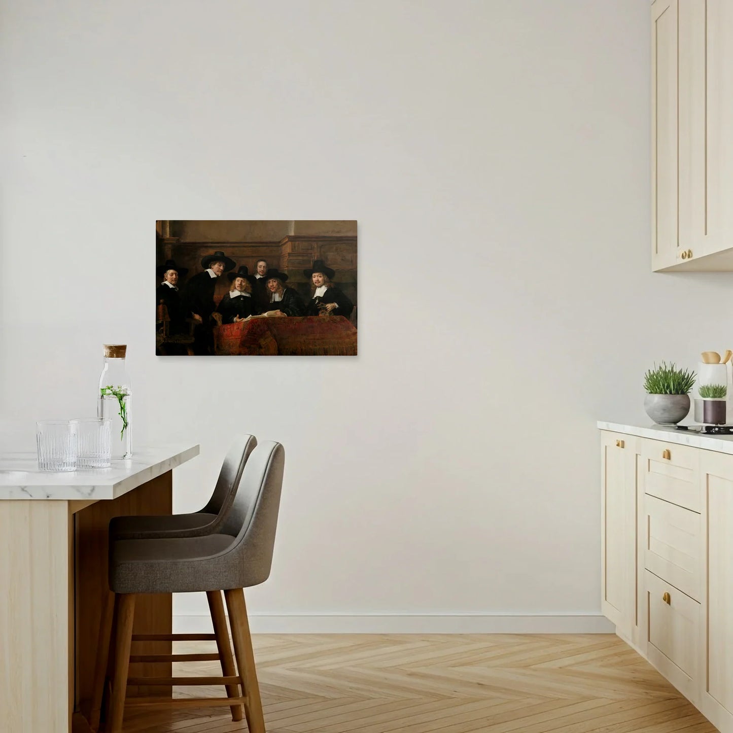 Tablou Picturi - Oficialii de Probă Ai Breslei Țesătorilor Din Amsterdam, Rembrandt