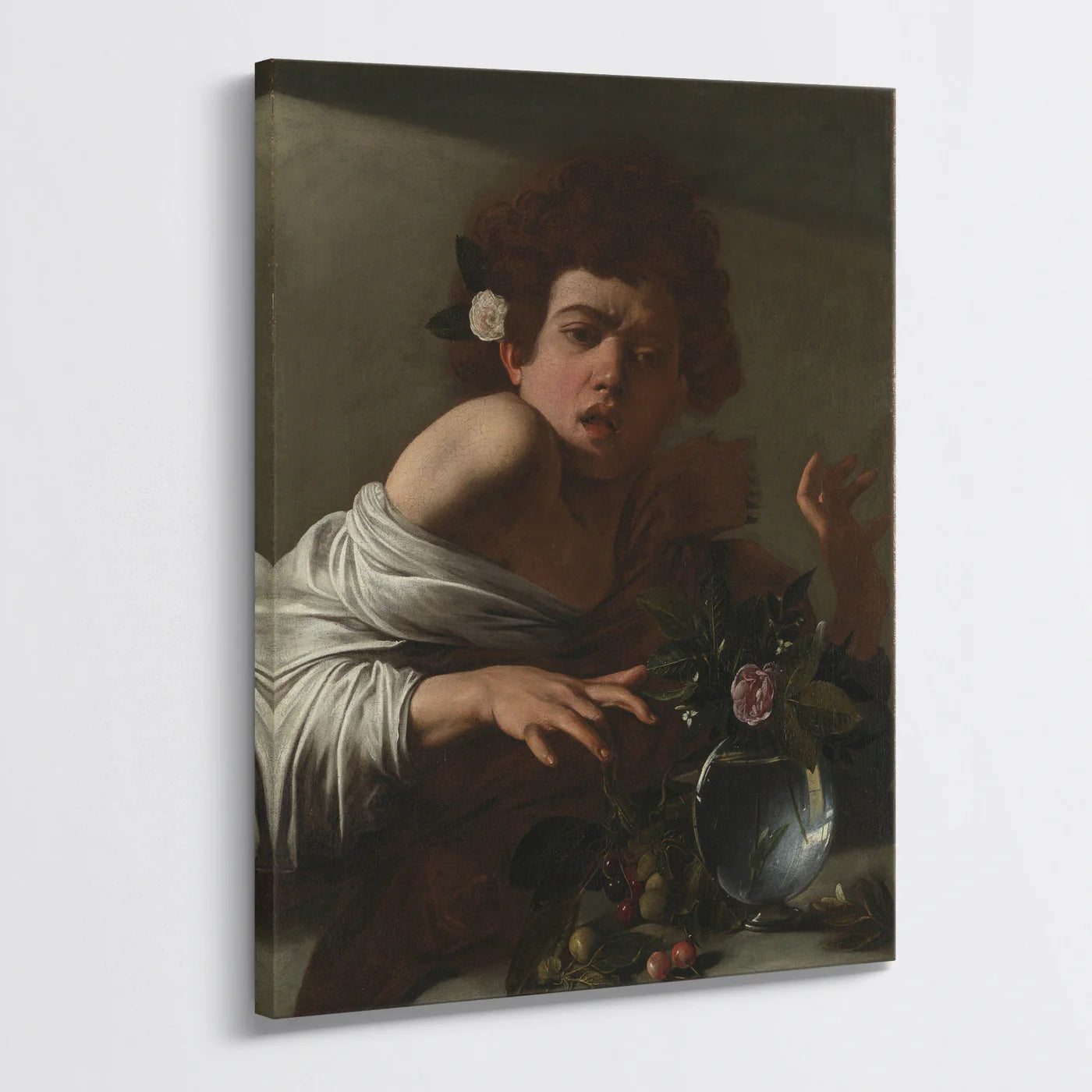 Tablou - Băiat mușcat de o șopârlă (Caravaggio) Vedere Living