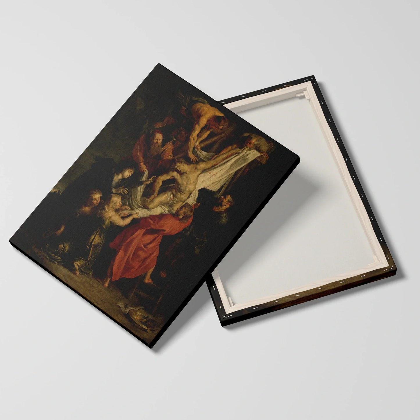 Tablou picturi celebre - Coborârea de pe cruce, Rubens - vedere fata verso