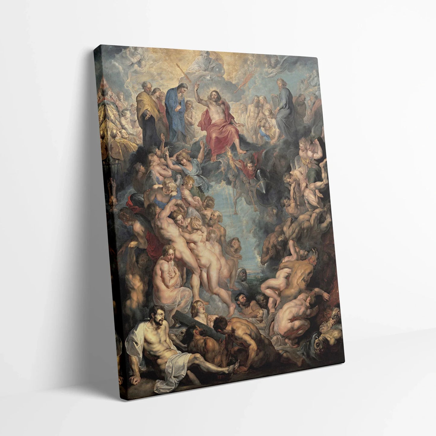 Tablou picturi celebre - Marea judecată de apoi, Rubens - vedere din lateral sprijinit perete