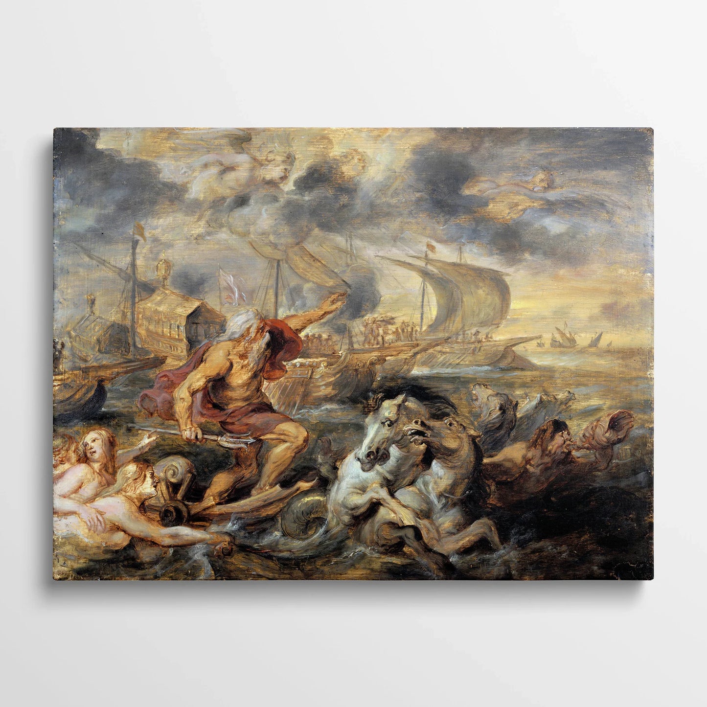 Tablou picturi celebre - Călătoria cardinalului de la Barcelona la Genova, Rubens - vedere din fata