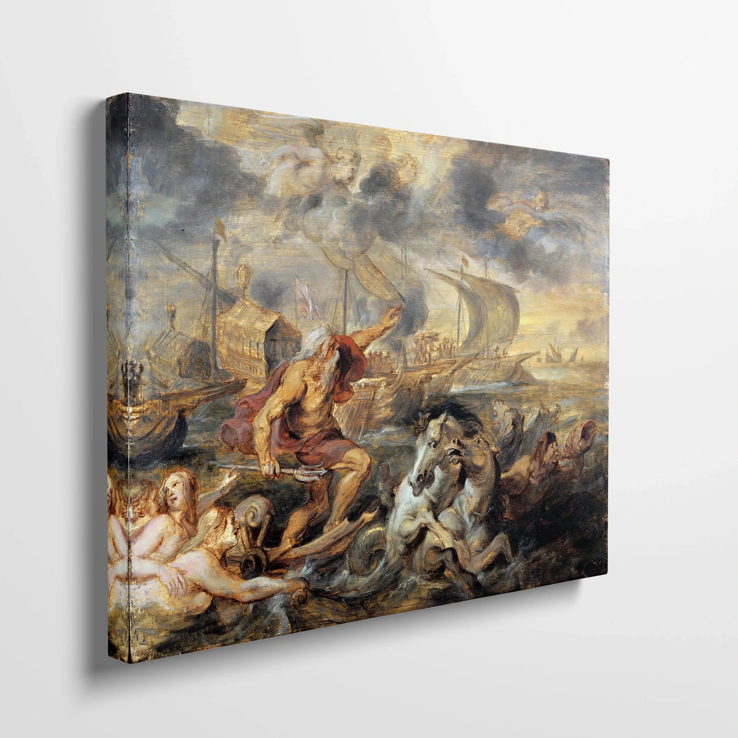 Tablou picturi celebre - Călătoria cardinalului de la Barcelona la Genova, Rubens - vedere din lateral