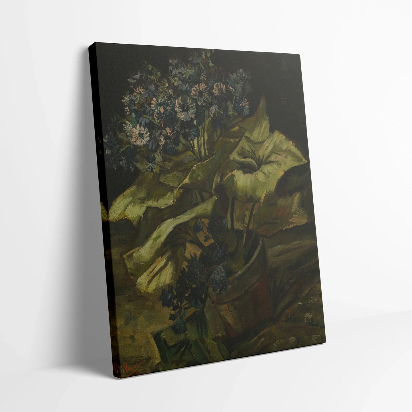 Tablou picturi celebre - Cineraria, Van Gogh - vedere din lateral sprijinit perete