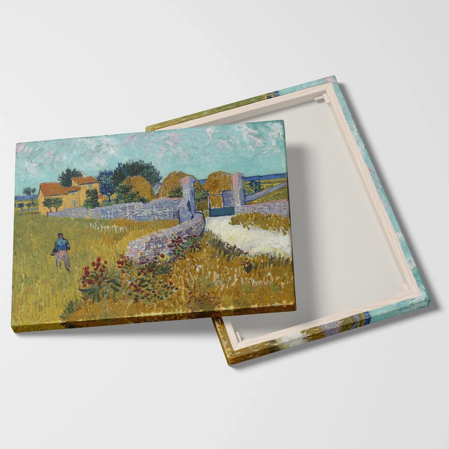 Tablou picturi celebre - Ferma din Provence, Van Gogh - vedere fata verso